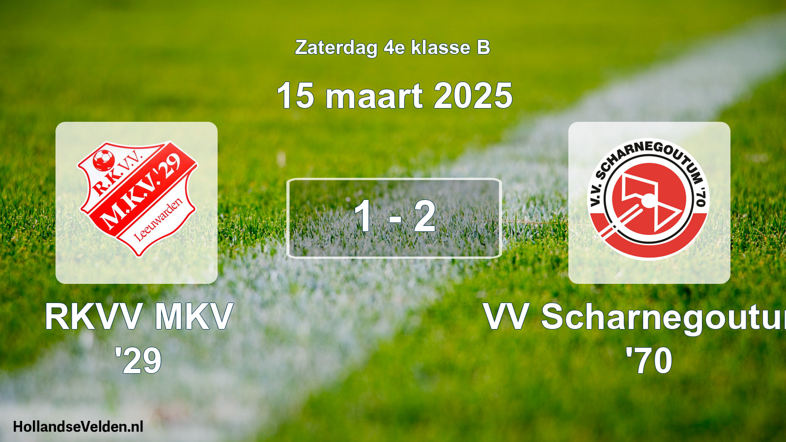 Total number of matches played: RKVV MKV '29 - VV Scharnegoutum '70 1 - 2 (15 March 2025)