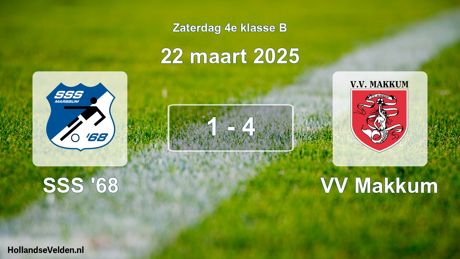 Total number of matches played: SSS '68 - VV Makkum 1 - 4 (22 March 2025)