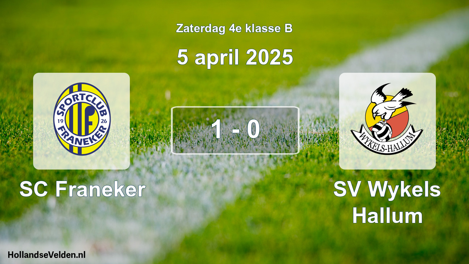 Total number of matches played: SC Franeker - SV Wykels Hallum 1 - 0 (5 April 2025)