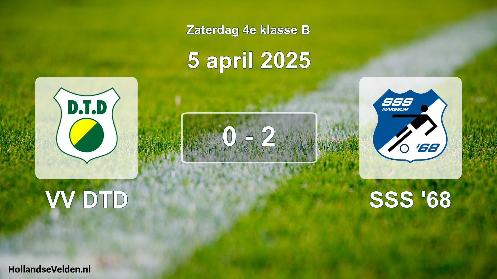 Total number of matches played: VV DTD - SSS '68 0 - 2 (5 April 2025)