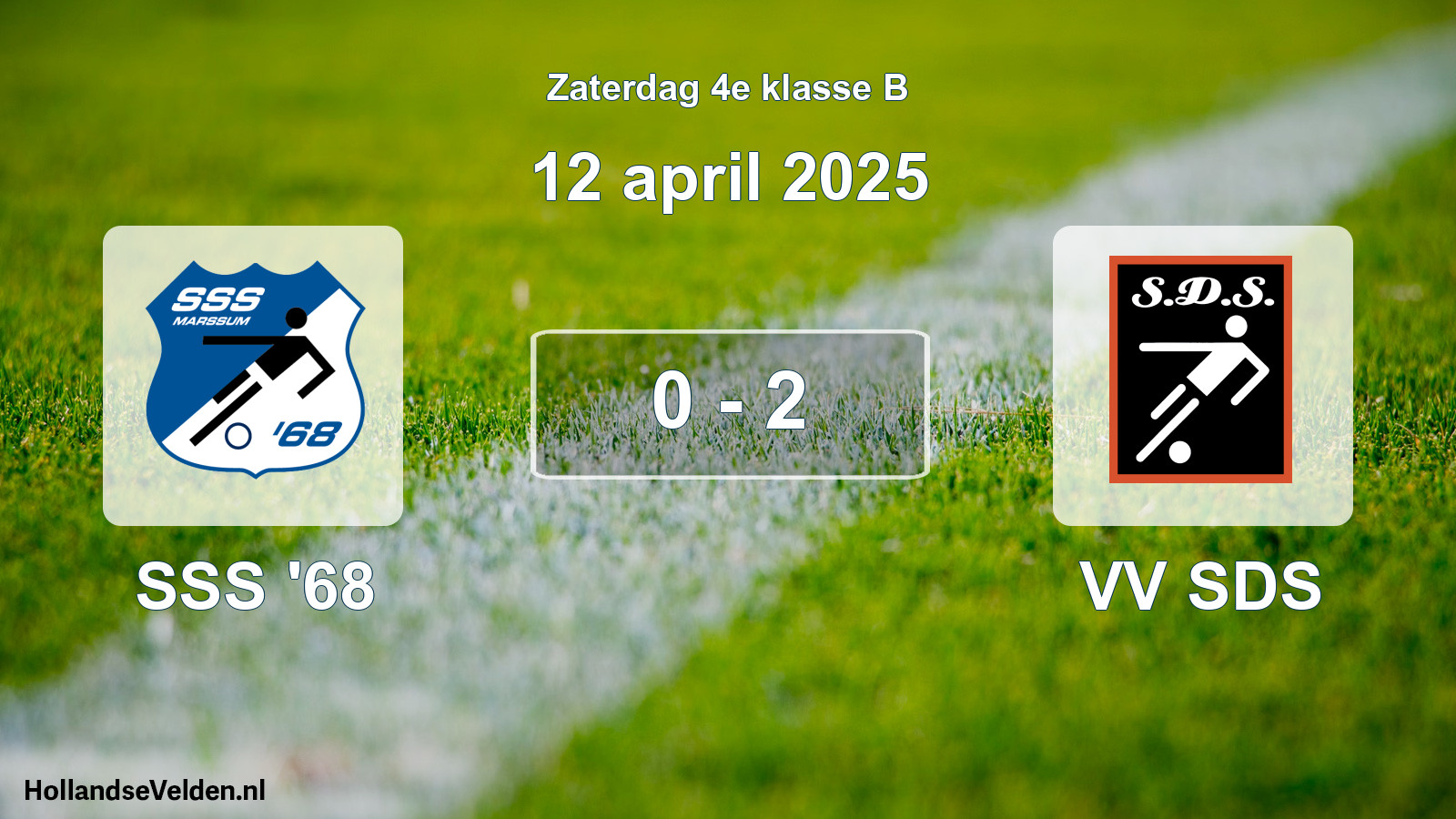 Total number of matches played: SSS '68 - VV SDS 0 - 2 (12 April 2025)
