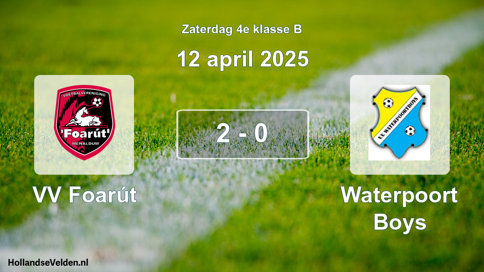 Total number of matches played: VV Foarút - Waterpoort Boys 2 - 0 (12 April 2025)
