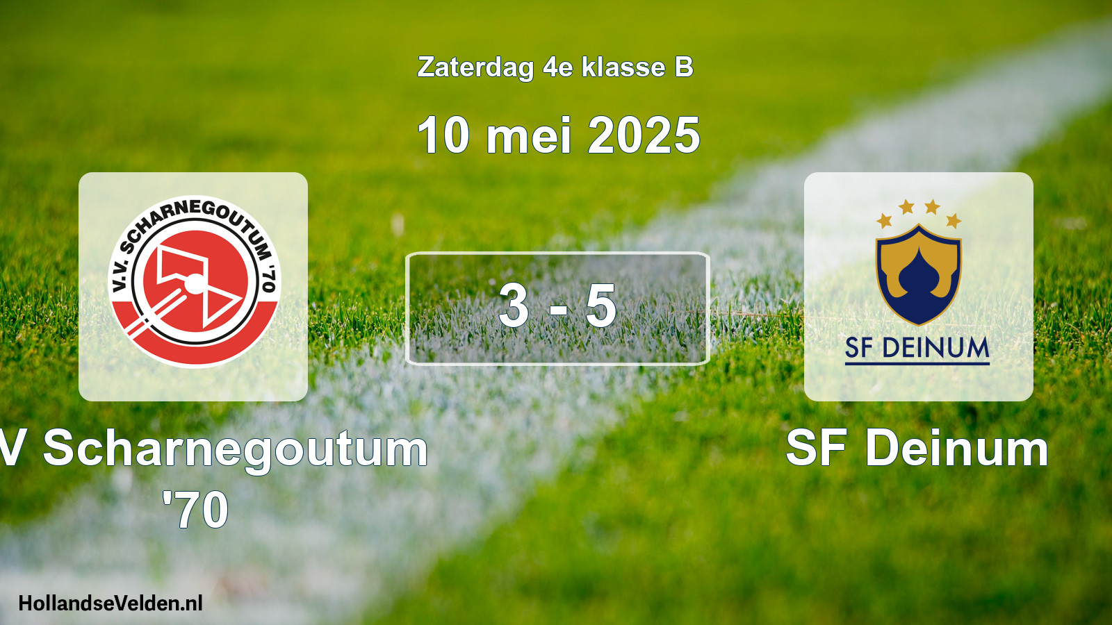 Total number of matches played: VV Scharnegoutum '70 - SF Deinum 3 - 5 (10 May 2025)