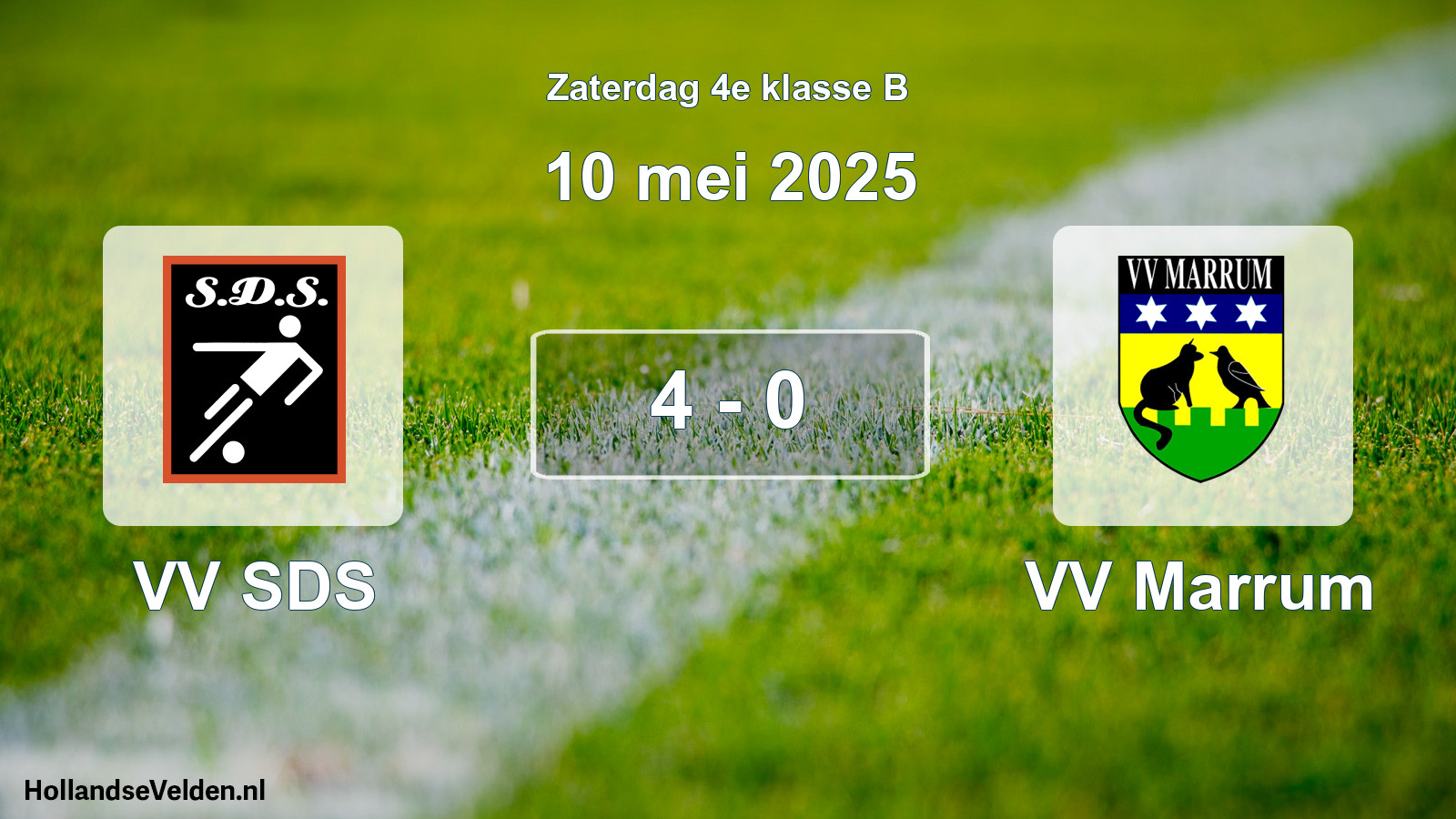 Total number of matches played: VV SDS - VV Marrum 4 - 0 (10 May 2025)
