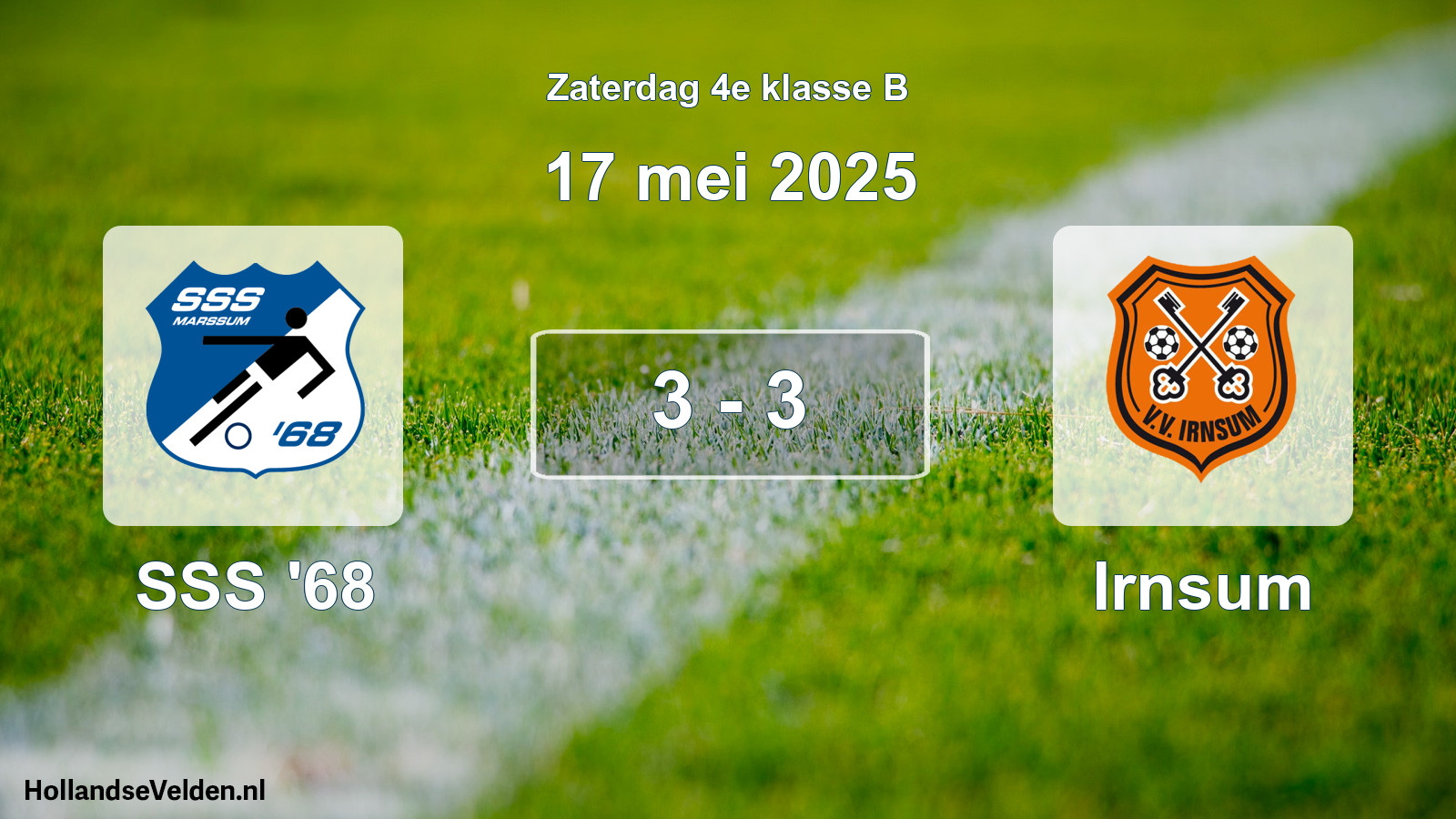 Total number of matches played: SSS '68 - Irnsum 3 - 3 (17 May 2025)