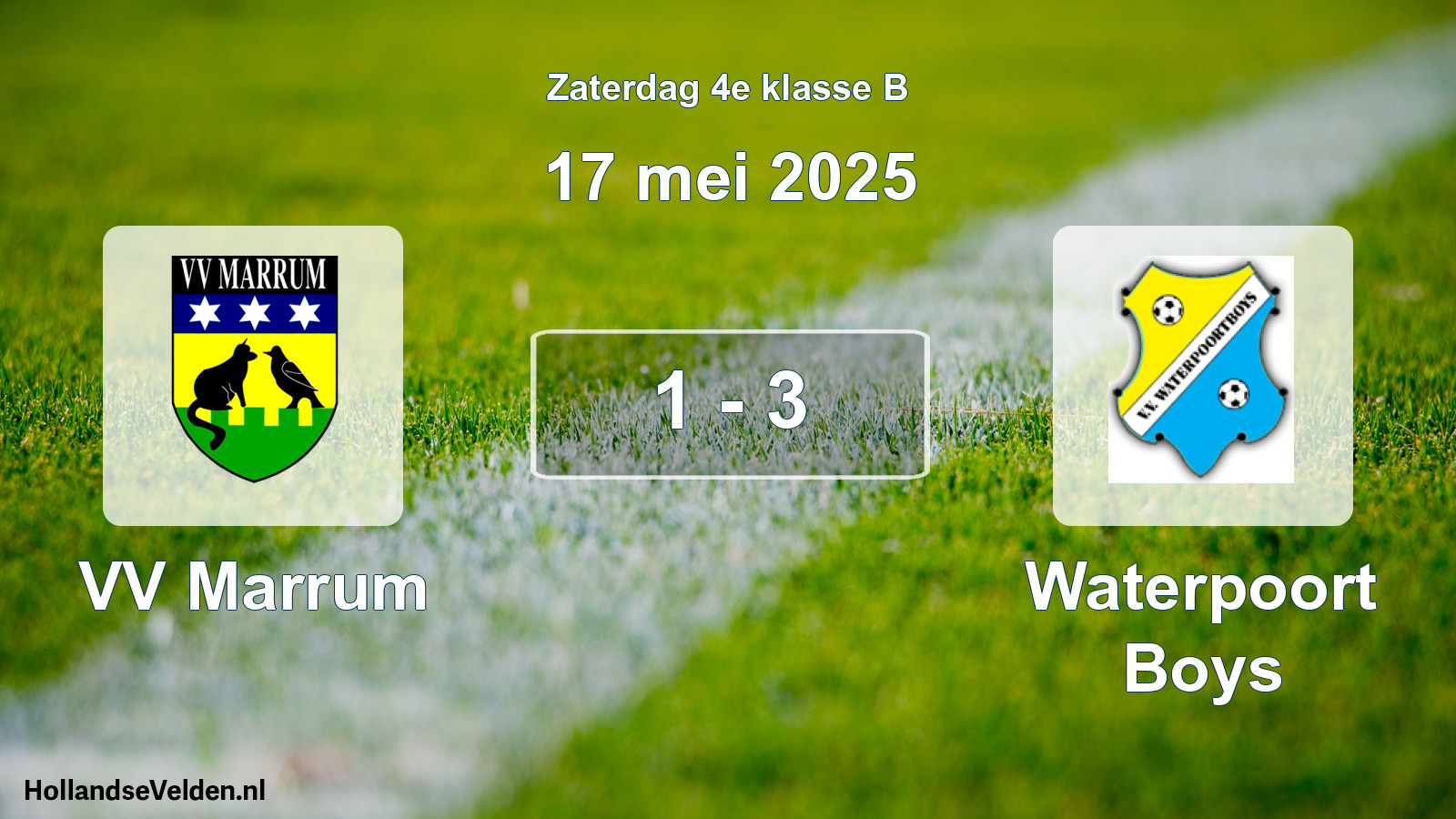Total number of matches played: VV Marrum - Waterpoort Boys 1 - 3 (17 May 2025)