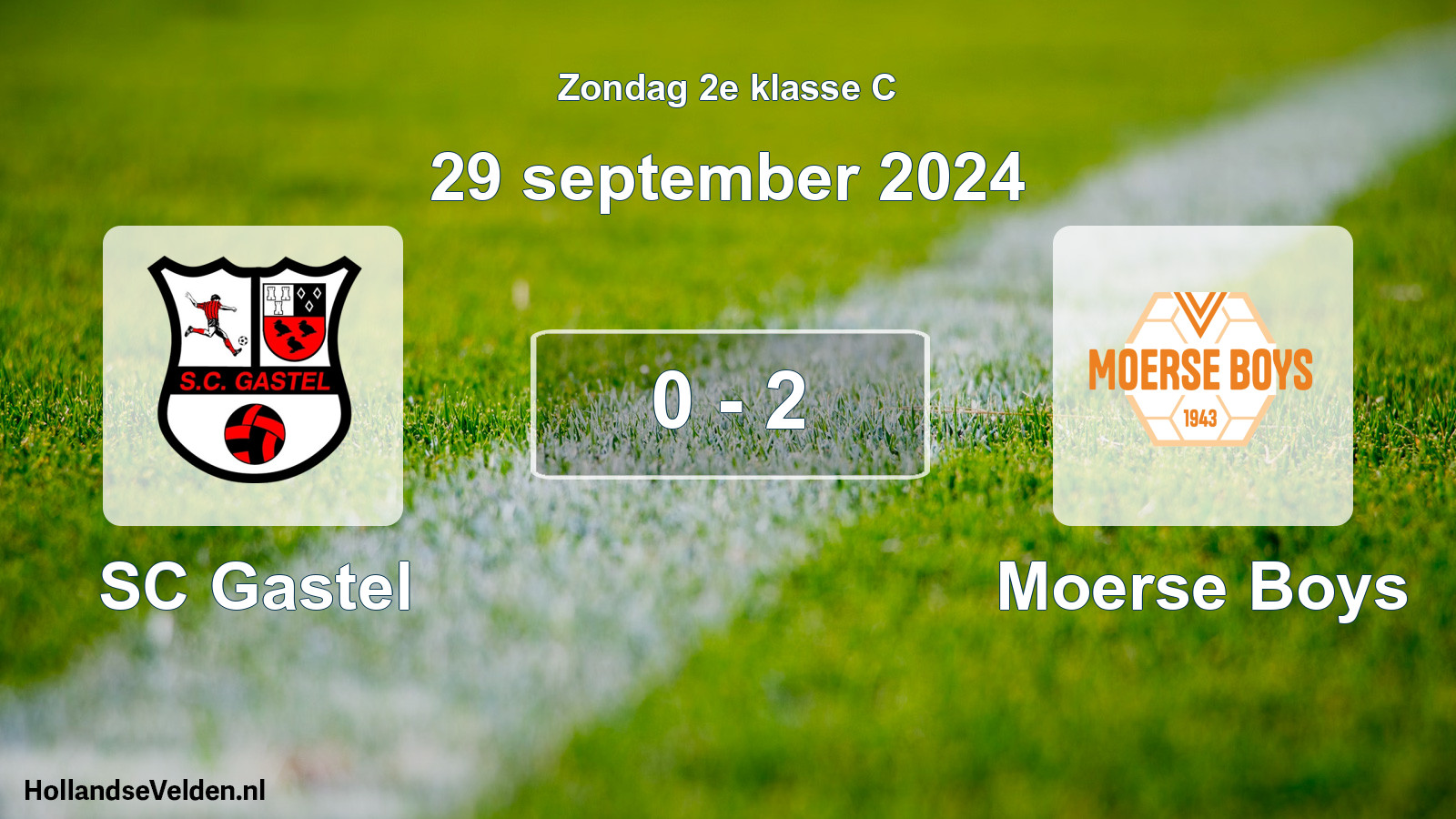 Total number of matches played: SC Gastel - Moerse Boys 0 - 2 (29 September 2024)