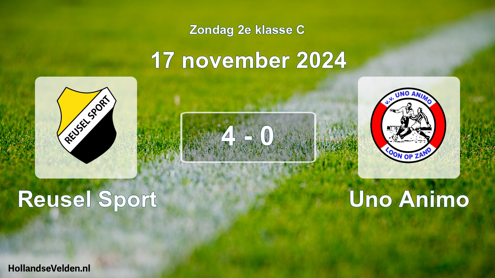 Total number of matches played: Reusel Sport - Uno Animo 4 - 0 (17 November 2024)