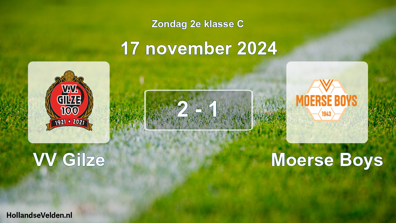 Total number of matches played: VV Gilze - Moerse Boys 2 - 1 (17 November 2024)