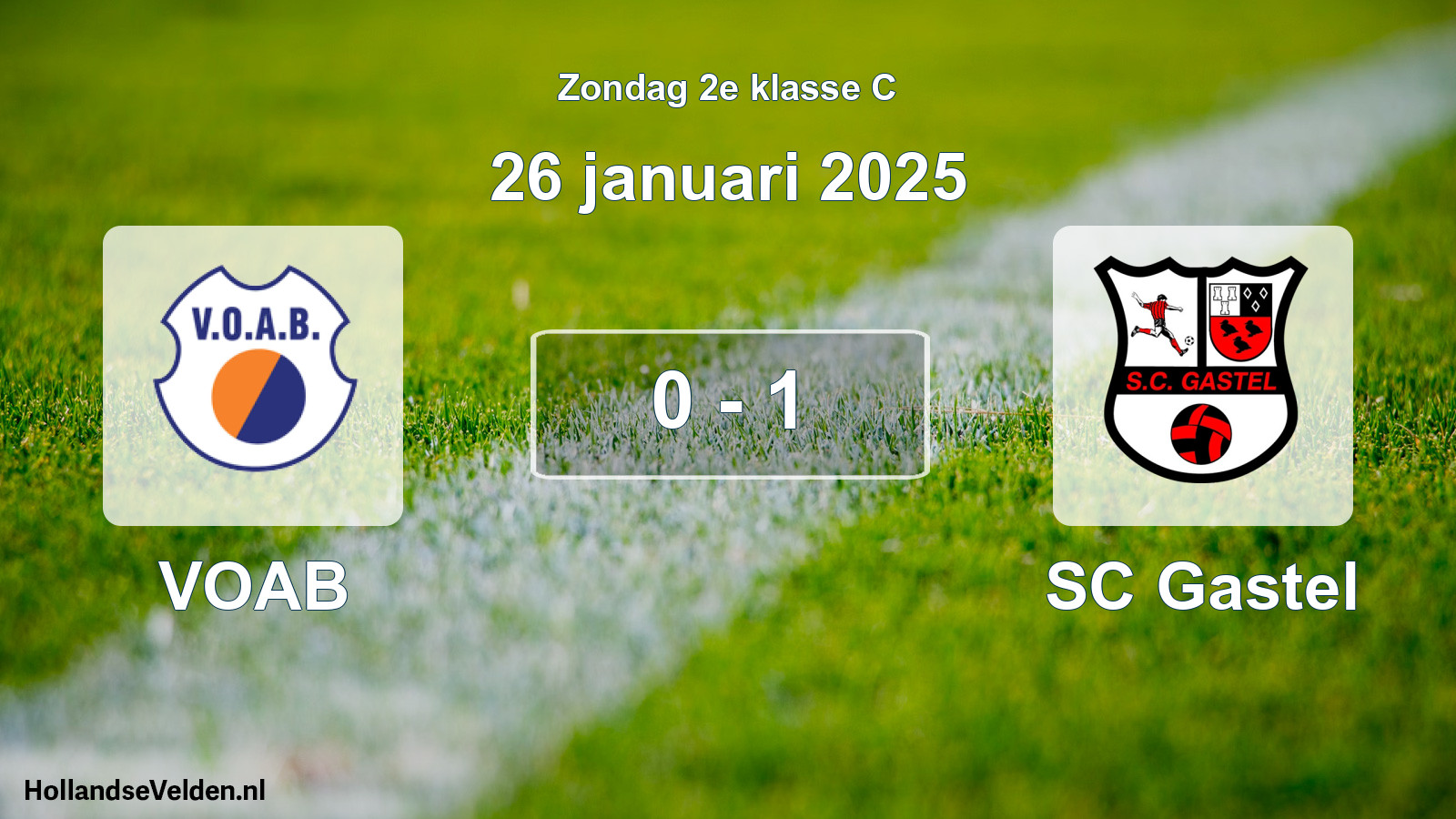 Total number of matches played: VOAB - SC Gastel 0 - 1 (26 January 2025)