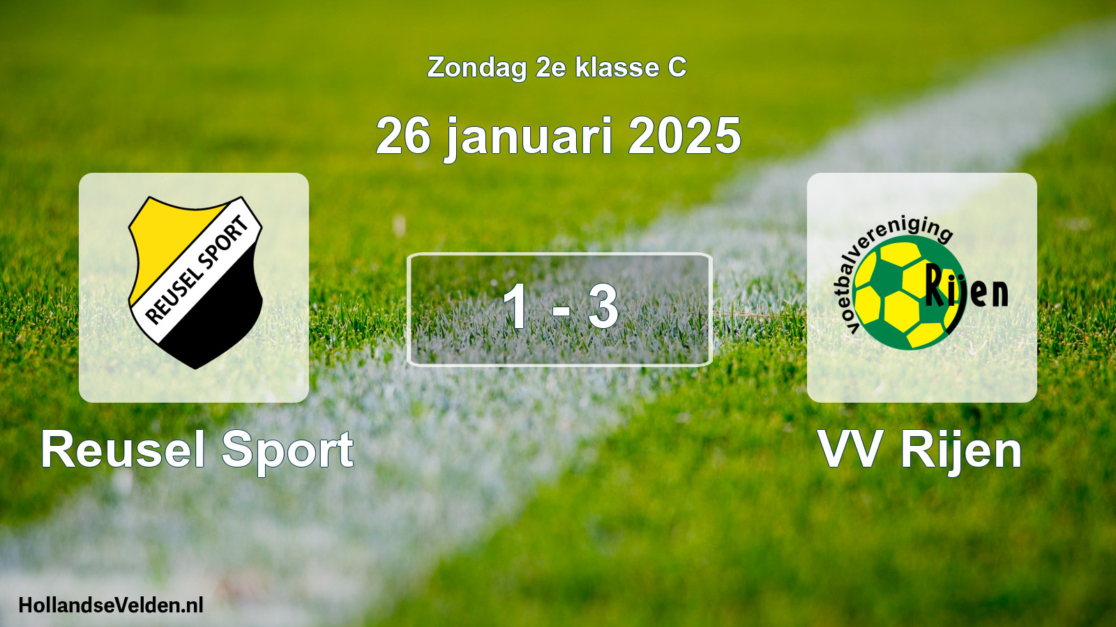 Total number of matches played: Reusel Sport - VV Rijen 1 - 3 (26 January 2025)