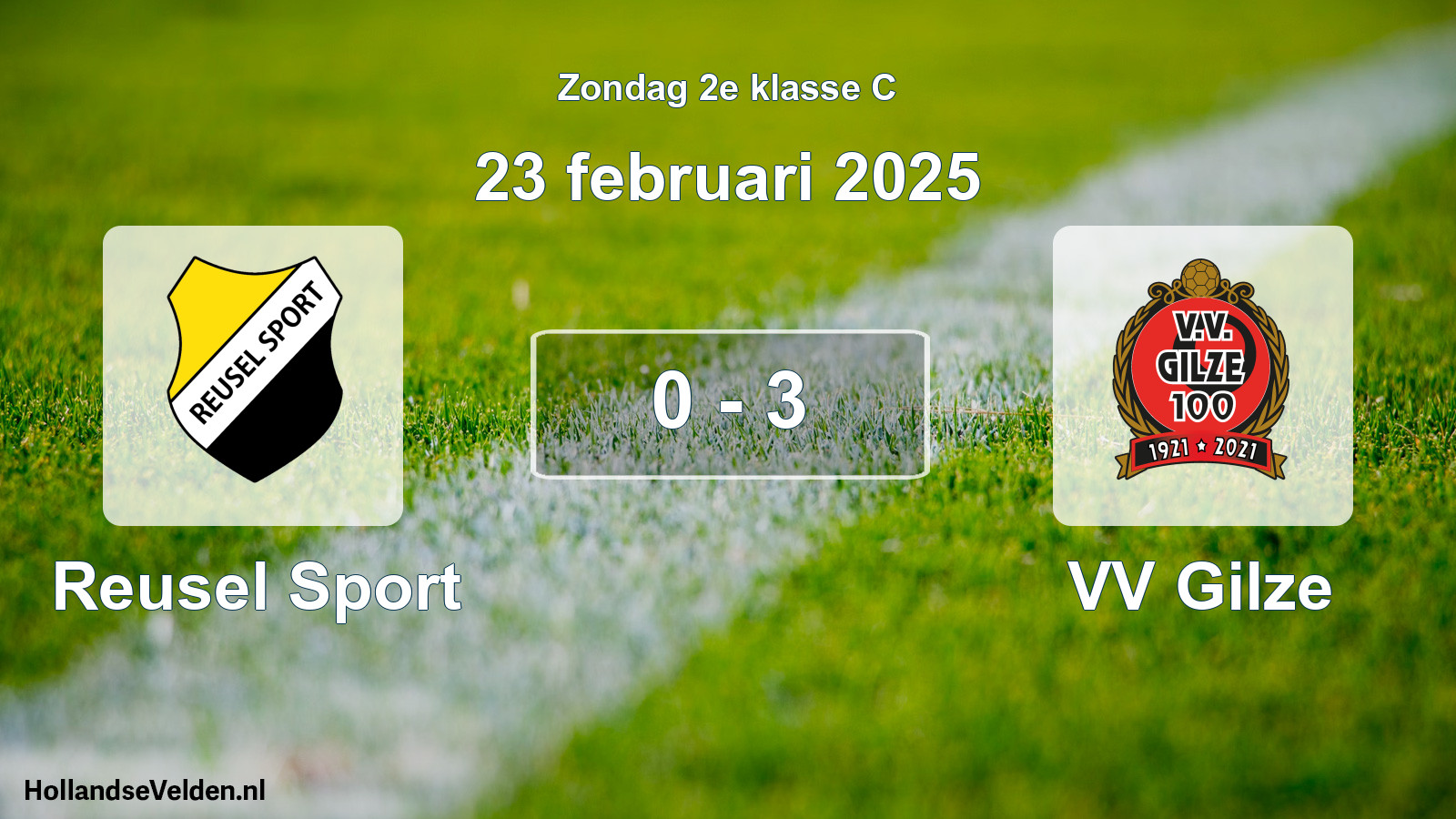 Total number of matches played: Reusel Sport - VV Gilze 0 - 3 (23 February 2025)