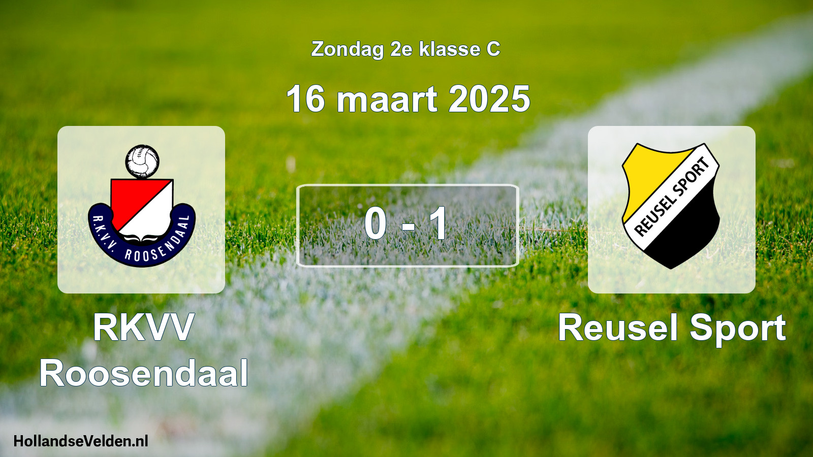 Total number of matches played: RKVV Roosendaal - Reusel Sport 0 - 1 (16 March 2025)
