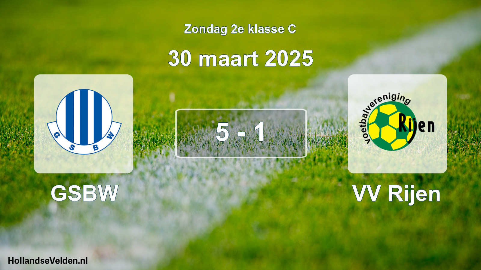 Total number of matches played: GSBW - VV Rijen 5 - 1 (30 March 2025)