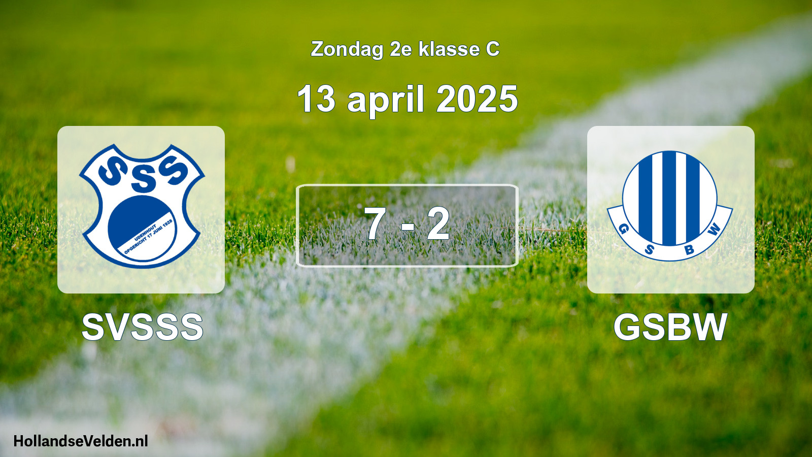 Total number of matches played: SVSSS - GSBW 7 - 2 (13 April 2025)