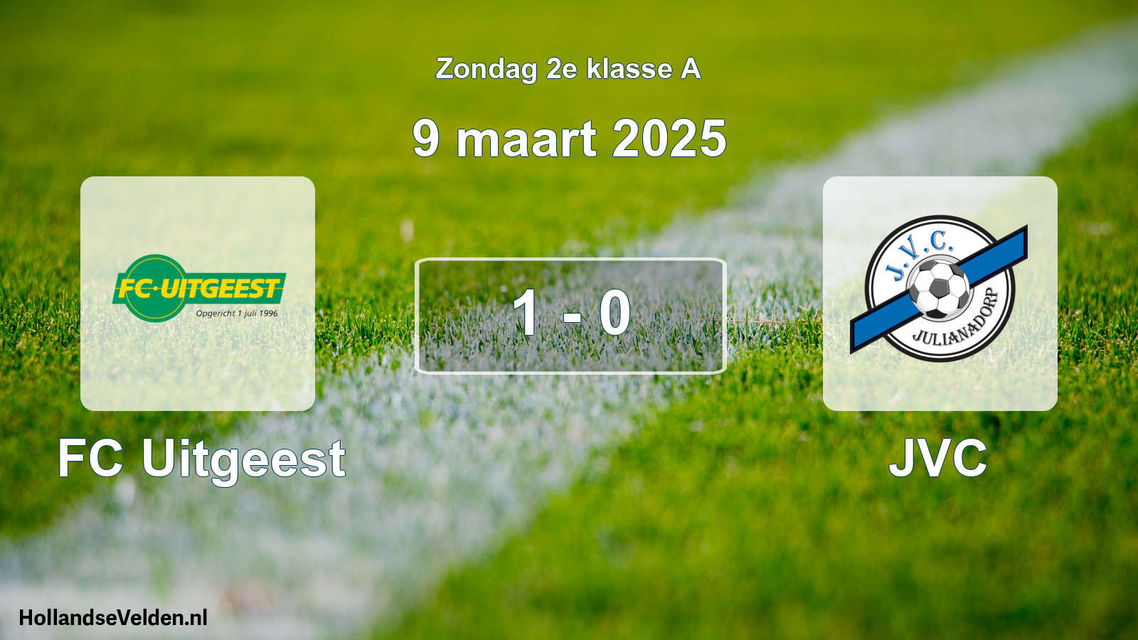 Total number of matches played: FC Uitgeest - JVC 1 - 0 (9 March 2025)