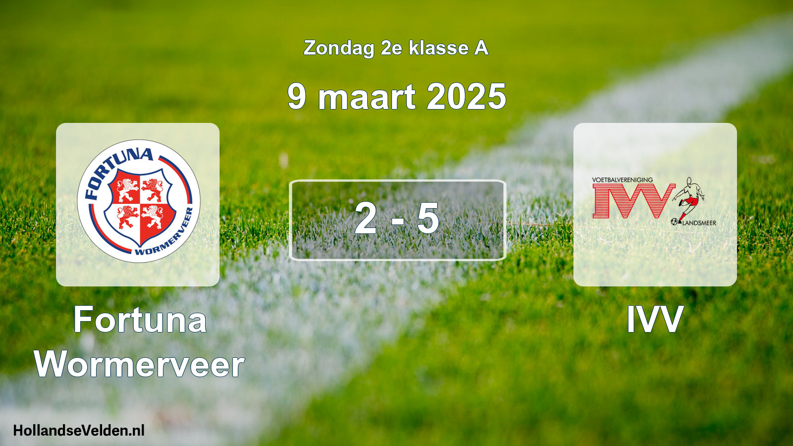 Total number of matches played: Fortuna Wormerveer - IVV 2 - 5 (9 March 2025)