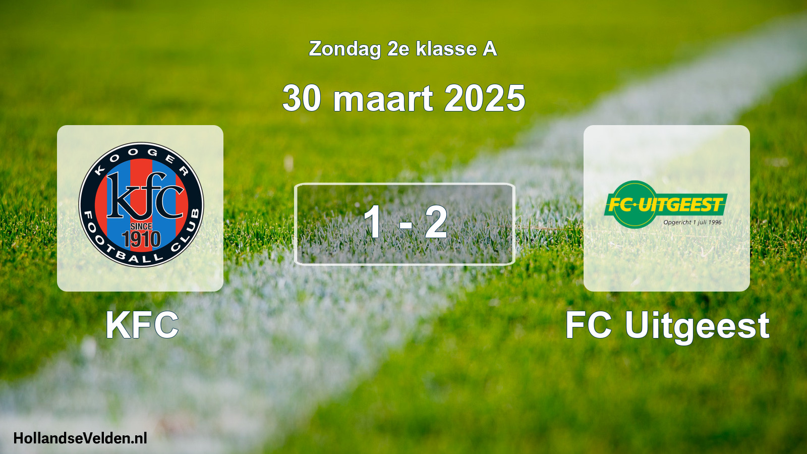 Total number of matches played: KFC - FC Uitgeest 1 - 2 (30 March 2025)