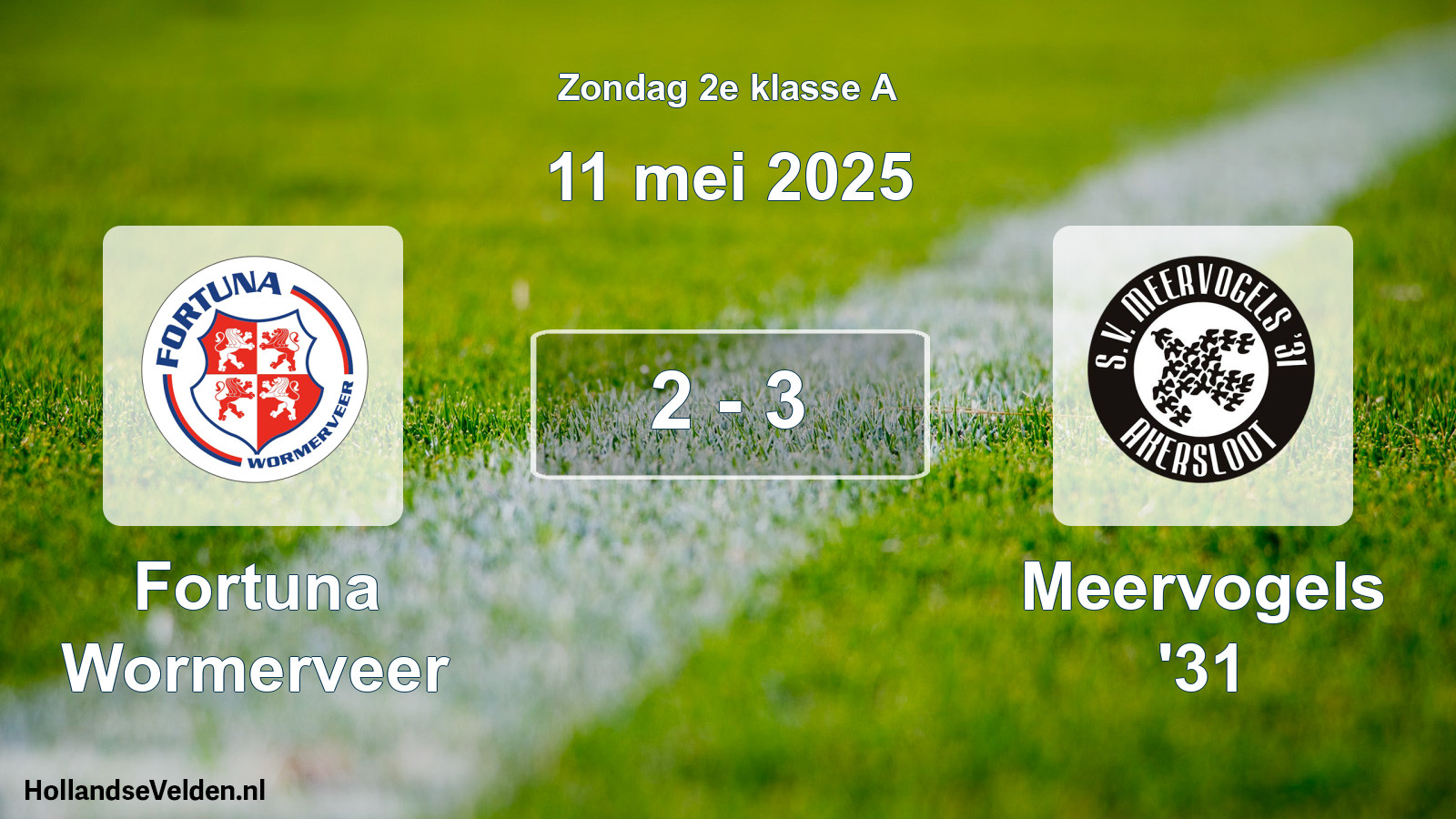 Total number of matches played: Fortuna Wormerveer - Meervogels '31 2 - 3 (11 May 2025)