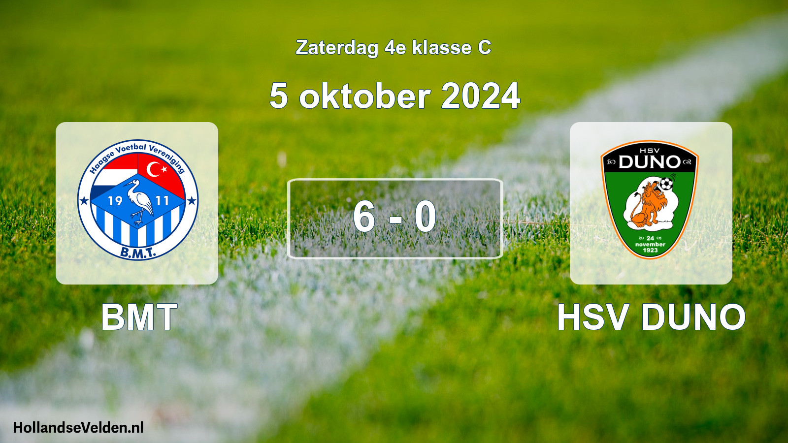 Total number of matches played: BMT - HSV DUNO 6 - 0 (5 October 2024)