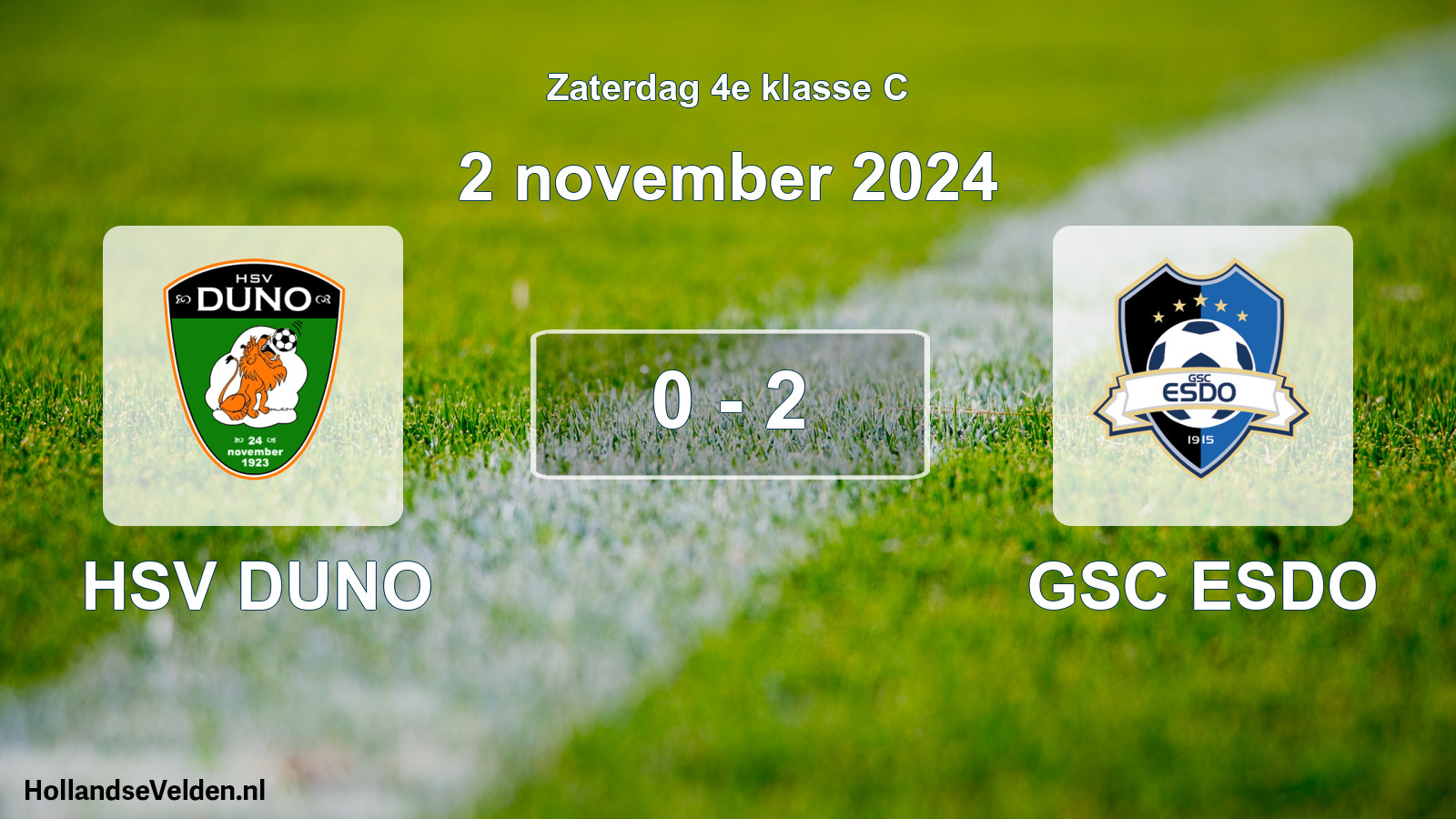 Total number of matches played: HSV DUNO - GSC ESDO 0 - 2 (2 November 2024)