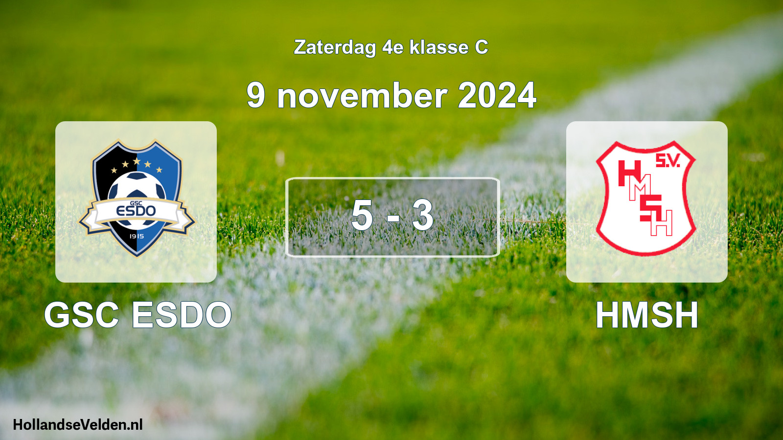 Total number of matches played: GSC ESDO - HMSH 5 - 3 (9 November 2024)