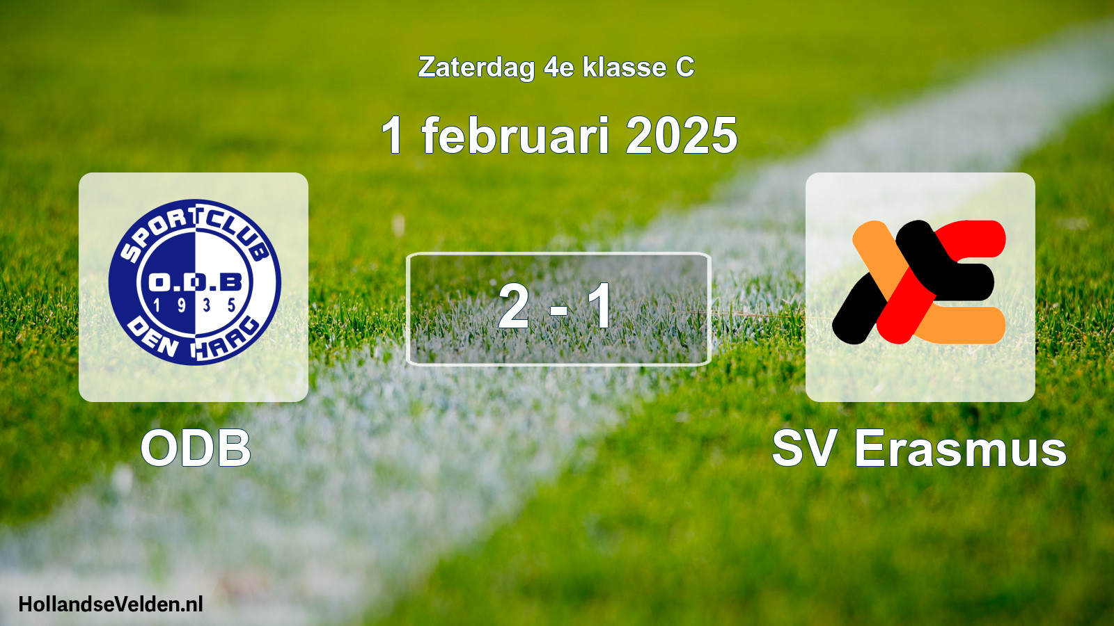 Total number of matches played: ODB - SV Erasmus 2 - 1 (1 February 2025)