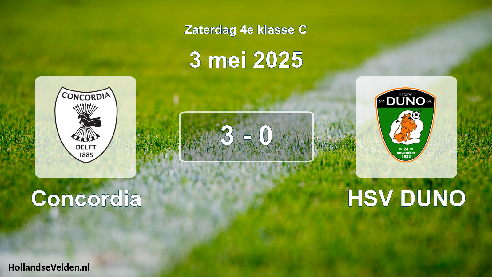 Total number of matches played: Concordia - HSV DUNO 3 - 0 (3 May 2025)