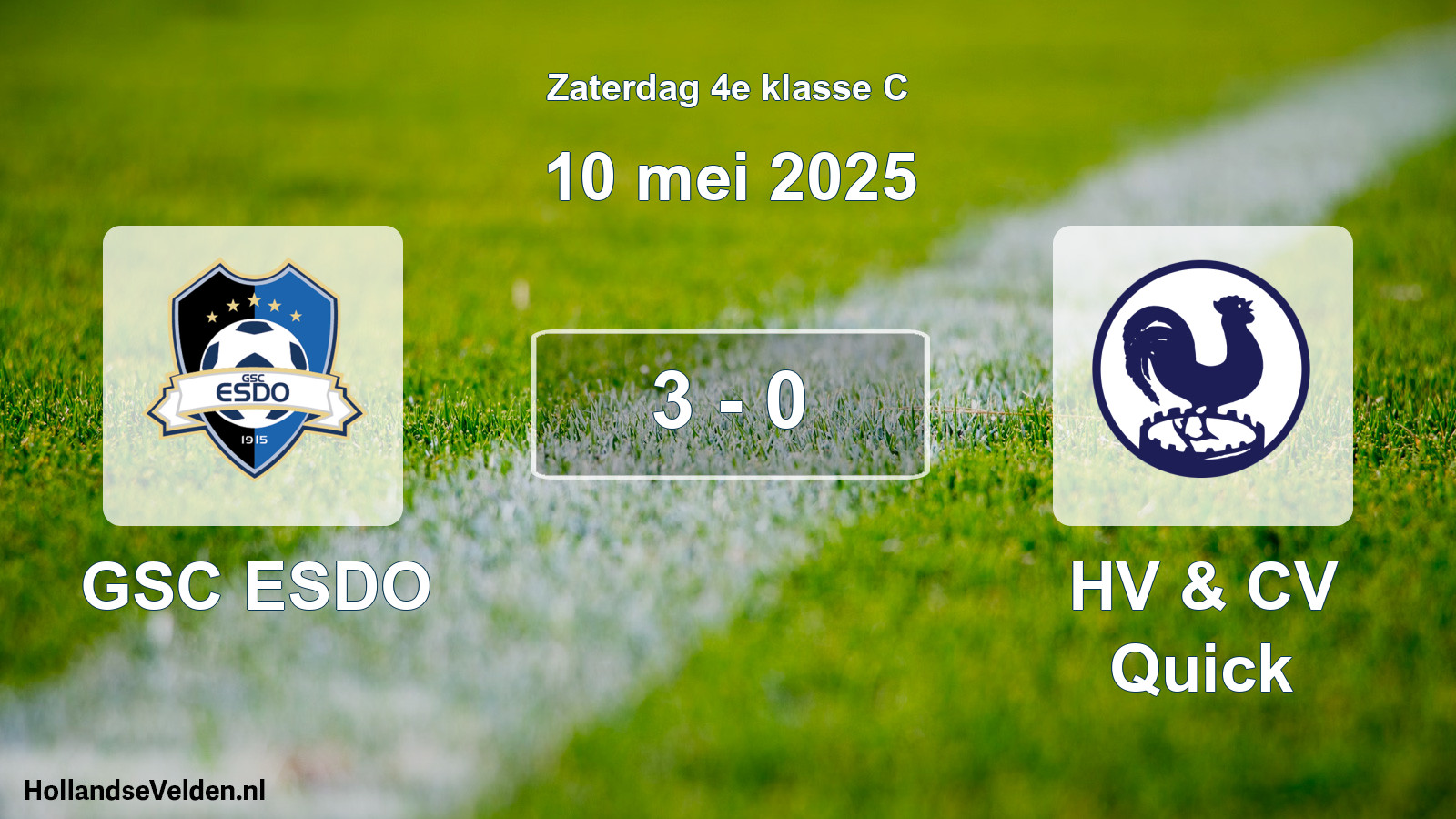 Total number of matches played: GSC ESDO - HV & CV Quick 3 - 0 (10 May 2025)
