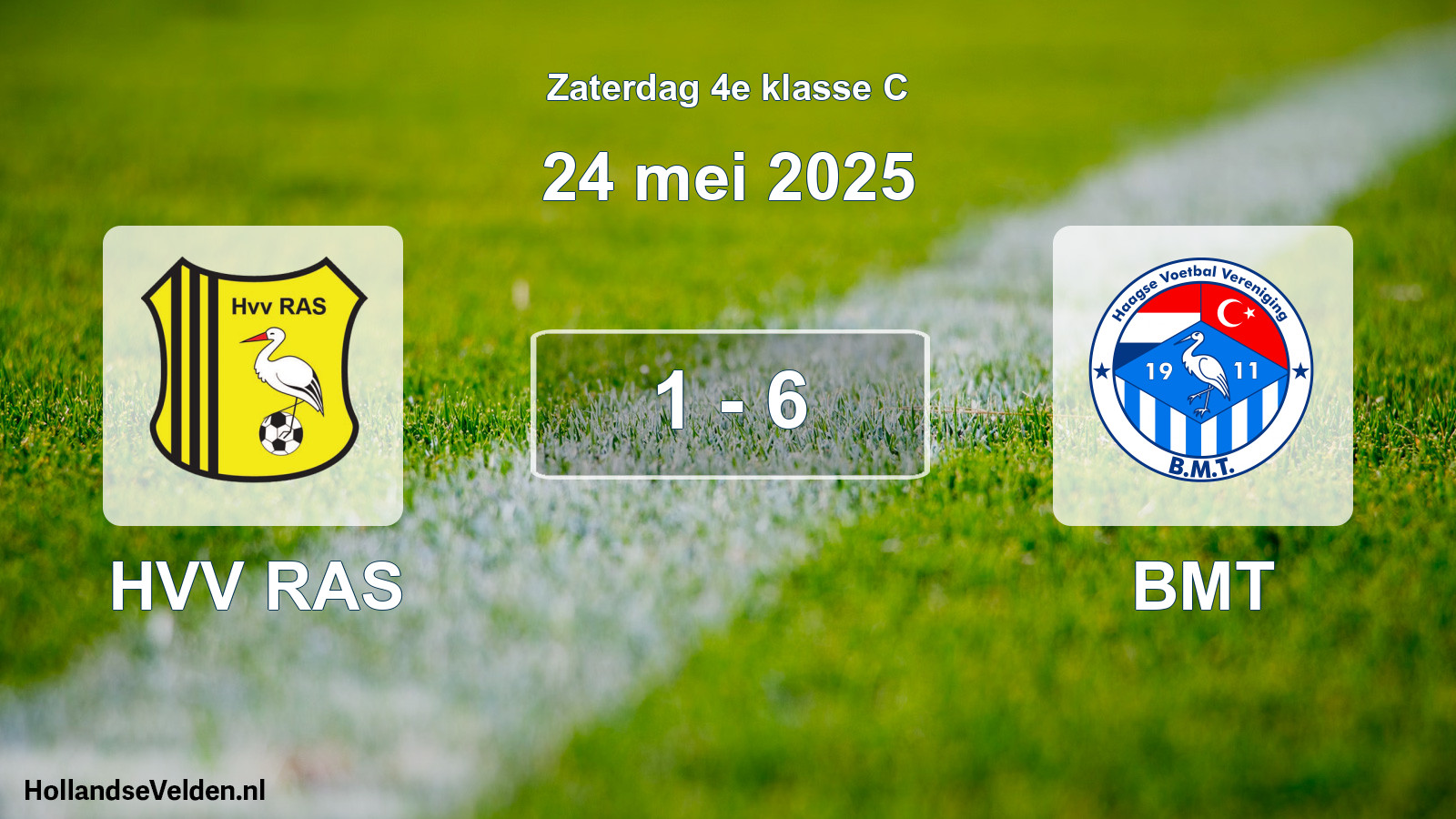 Total number of matches played: HVV RAS - BMT 1 - 6 (24 May 2025)