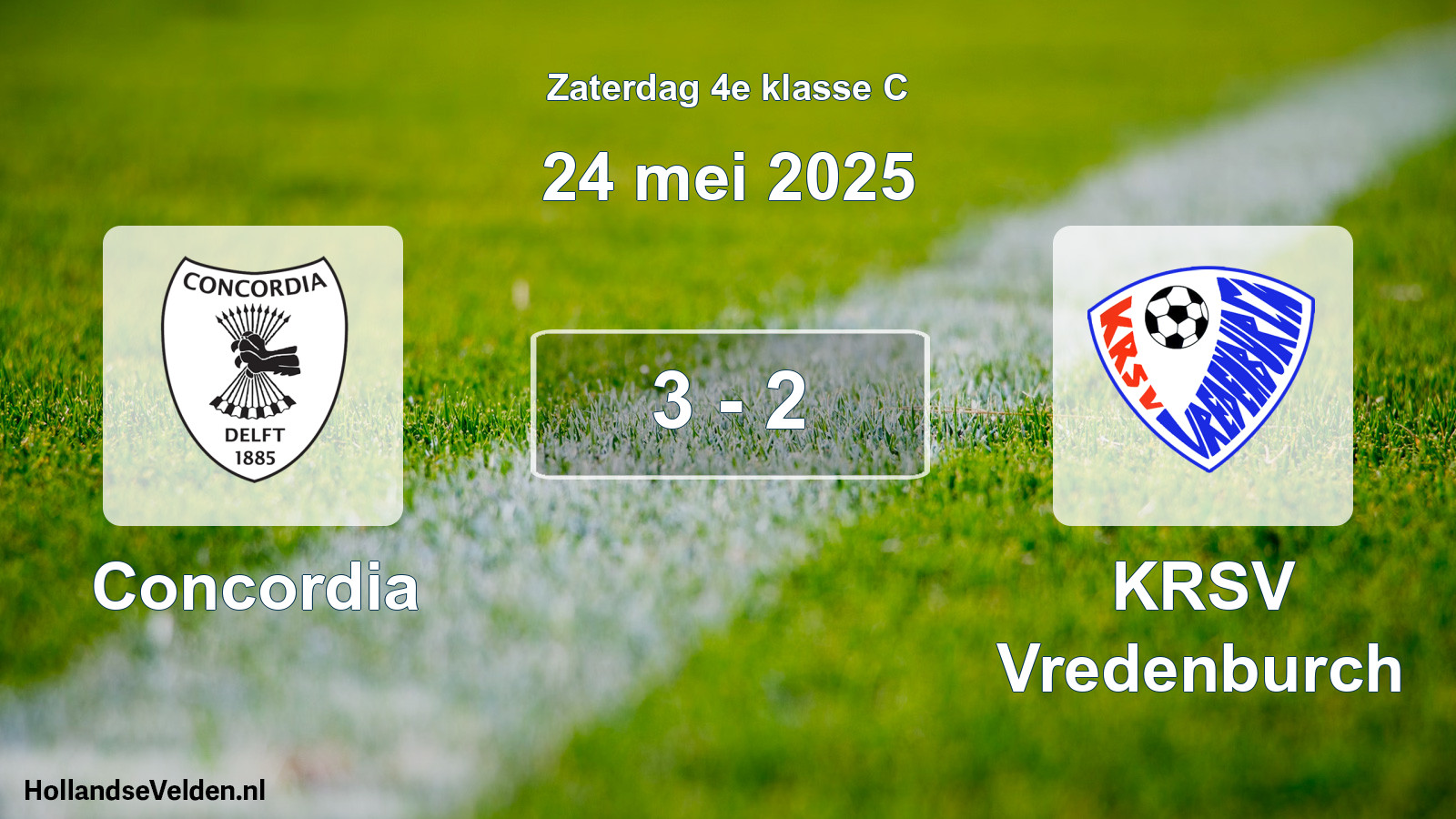 Total number of matches played: Concordia - KRSV Vredenburch 3 - 2 (24 May 2025)