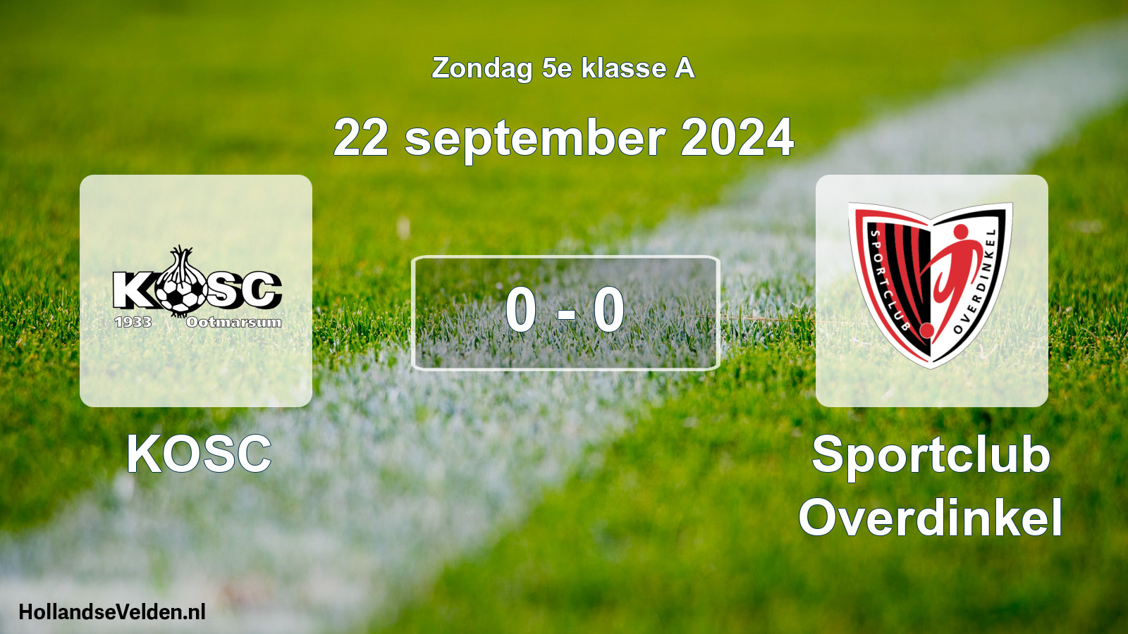 Total number of matches played: KOSC - Sportclub Overdinkel 0 - 0 (22 September 2024)