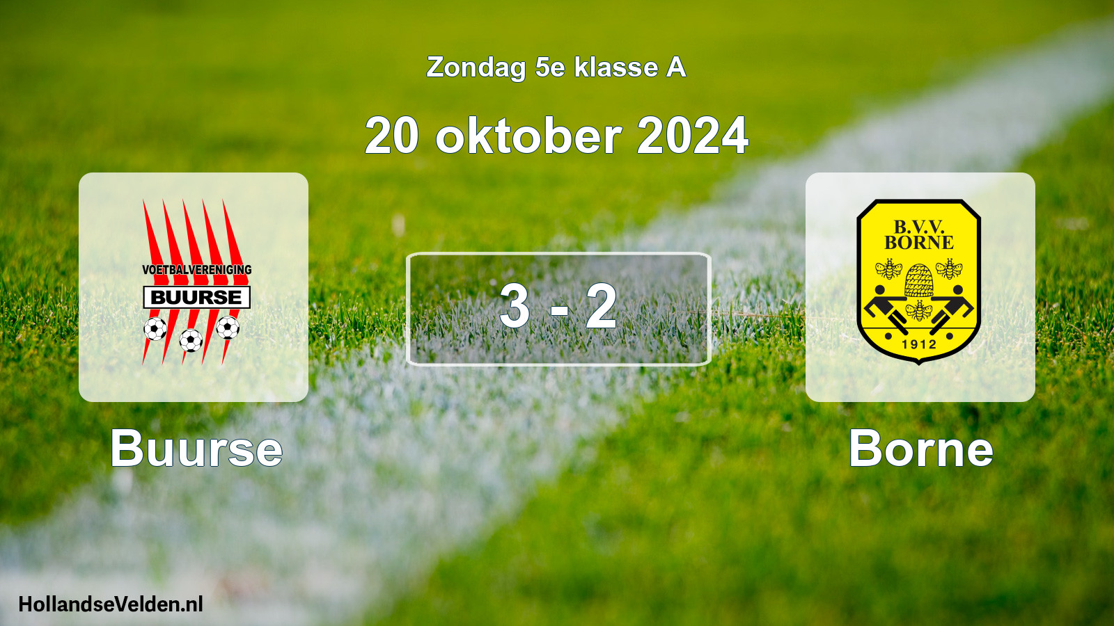 Total number of matches played: Buurse - Borne 3 - 2 (20 October 2024)