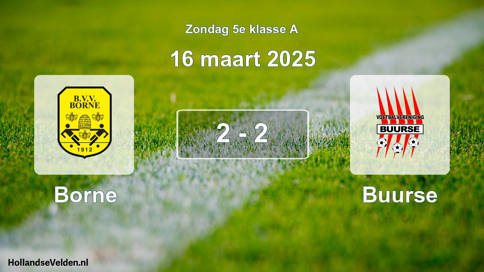 Total number of matches played: Borne - Buurse 2 - 2 (16 March 2025)