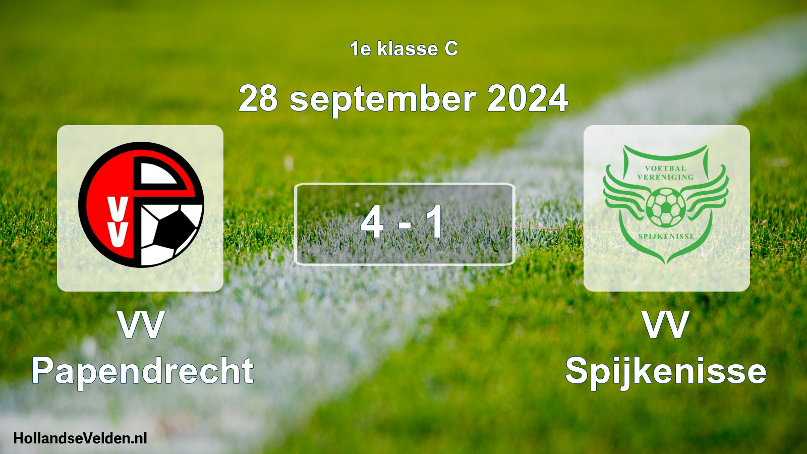 Total number of matches played: VV Papendrecht - VV Spijkenisse 4 - 1 (28 September 2024)