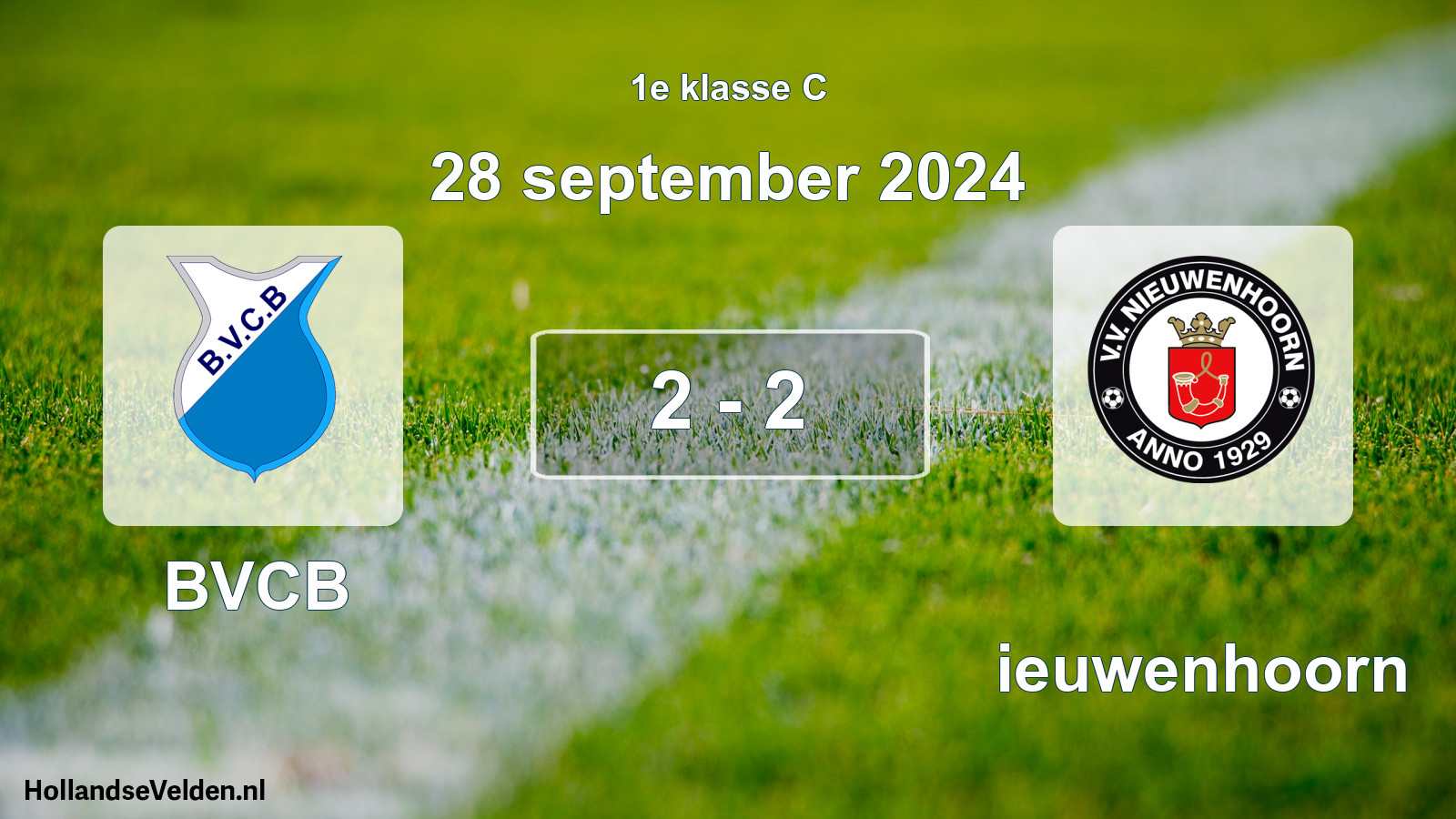 Total number of matches played: BVCB - Nieuwenhoorn 2 - 2 (28 September 2024)