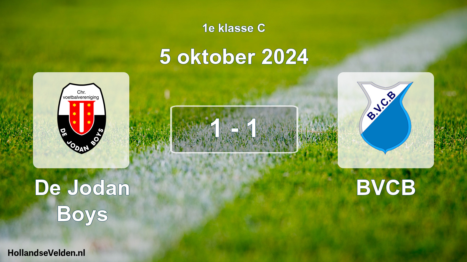 Total number of matches played: De Jodan Boys - BVCB 1 - 1 (5 October 2024)