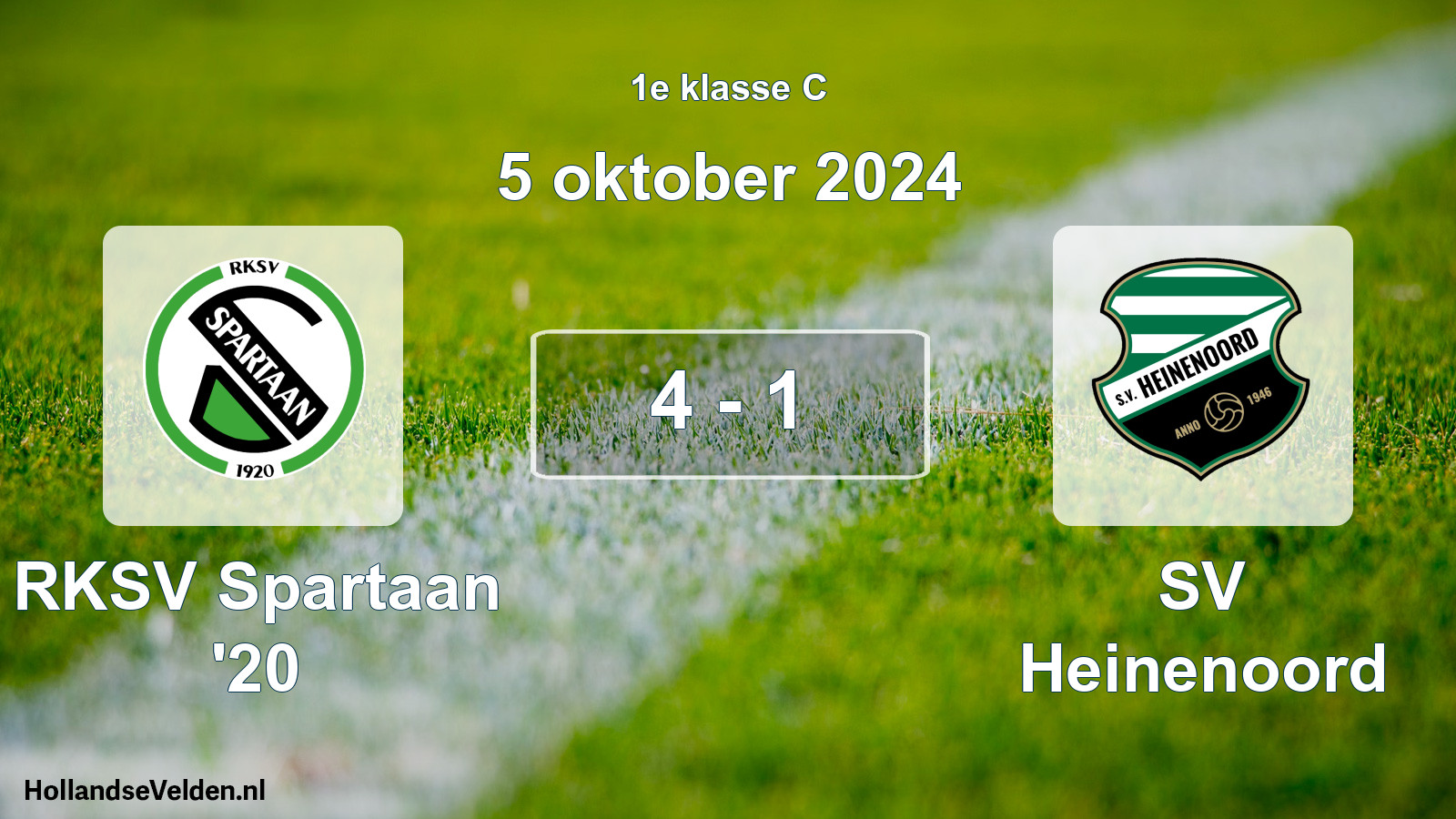 Total number of matches played: RKSV Spartaan '20 - SV Heinenoord 4 - 1 (5 October 2024)
