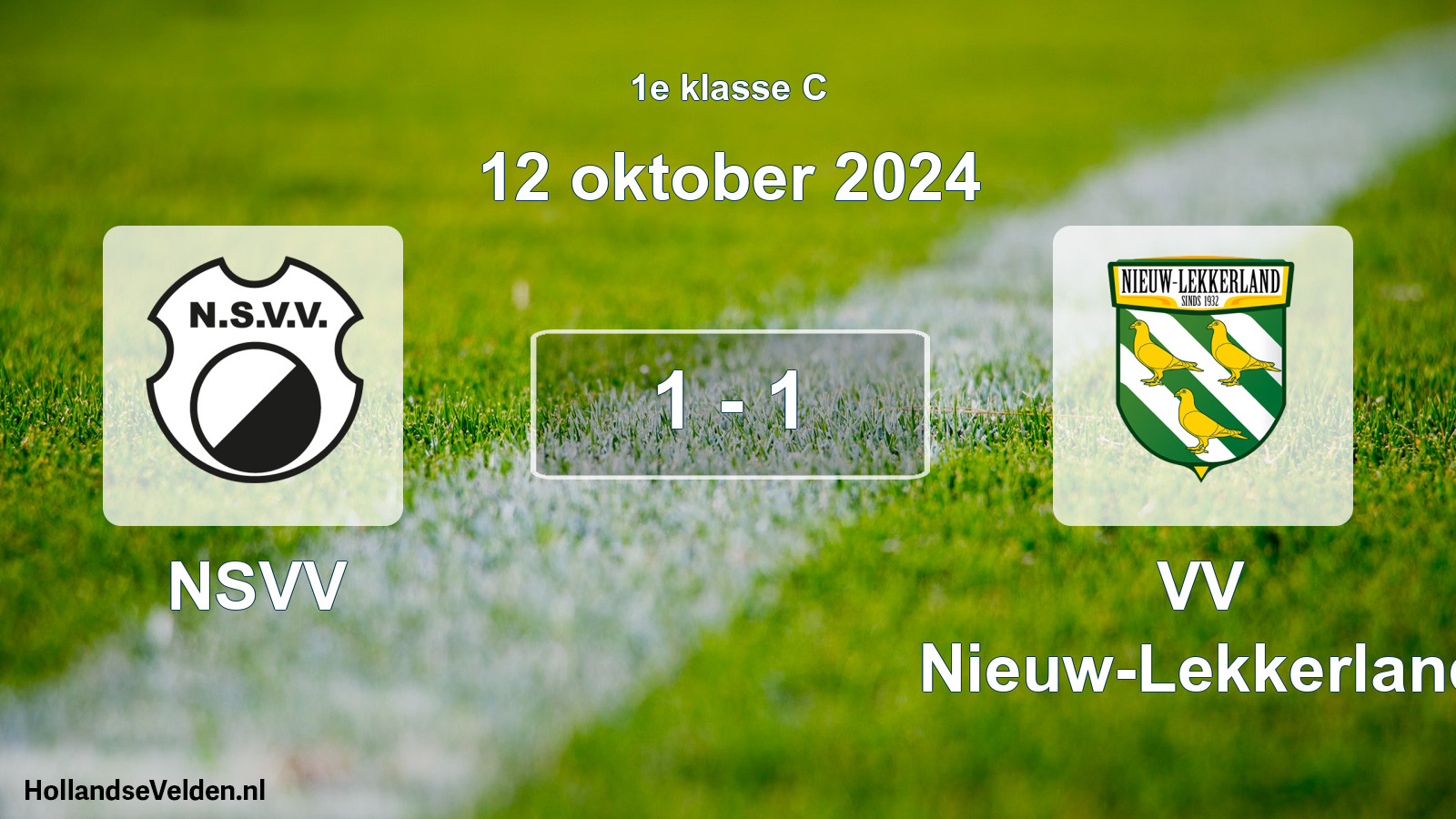 Total number of matches played: NSVV - VV Nieuw-Lekkerland 1 - 1 (12 October 2024)
