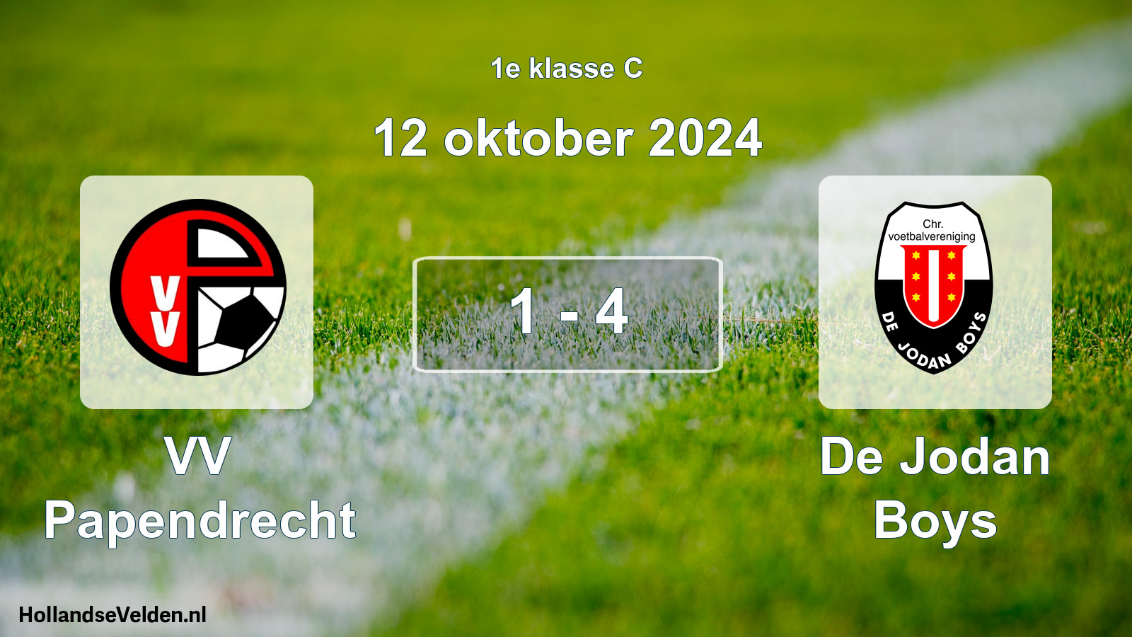 Total number of matches played: VV Papendrecht - De Jodan Boys 1 - 4 (12 October 2024)