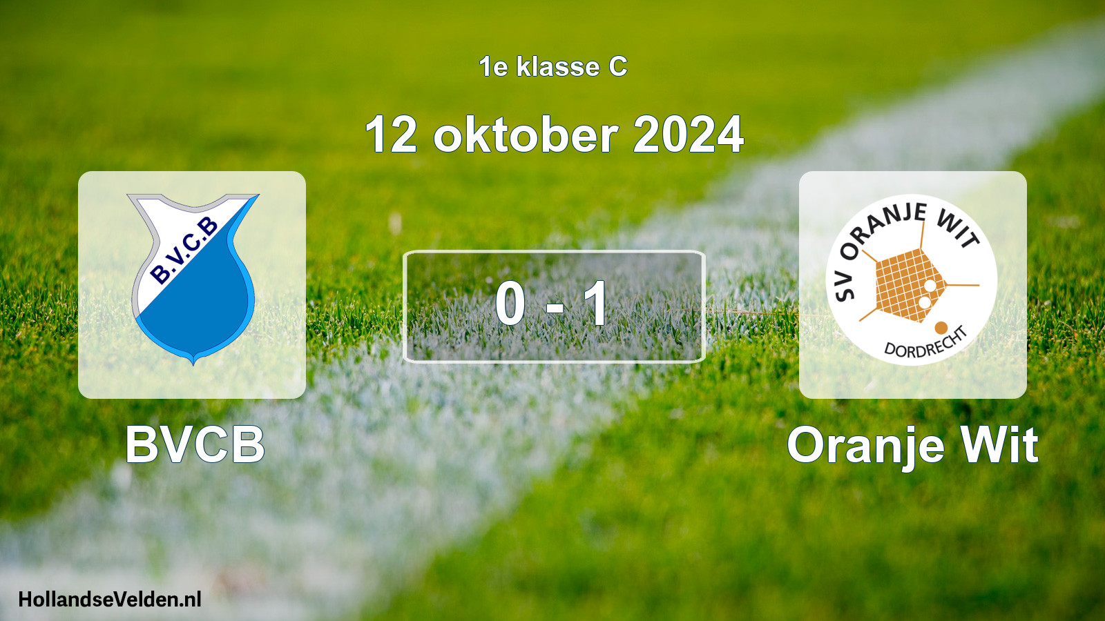 Total number of matches played: BVCB - Oranje Wit 0 - 1 (12 October 2024)