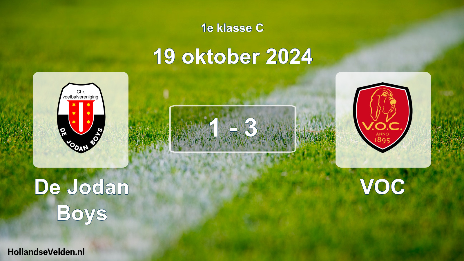 Total number of matches played: De Jodan Boys - VOC 1 - 3 (19 October 2024)