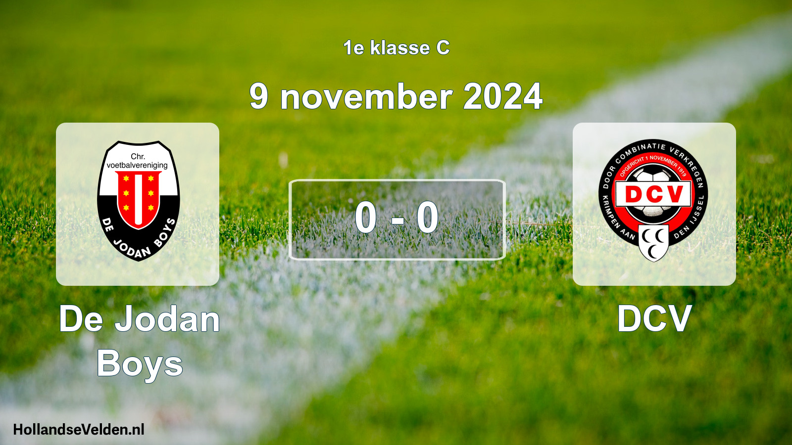 Total number of matches played: De Jodan Boys - DCV 0 - 0 (9 November 2024)