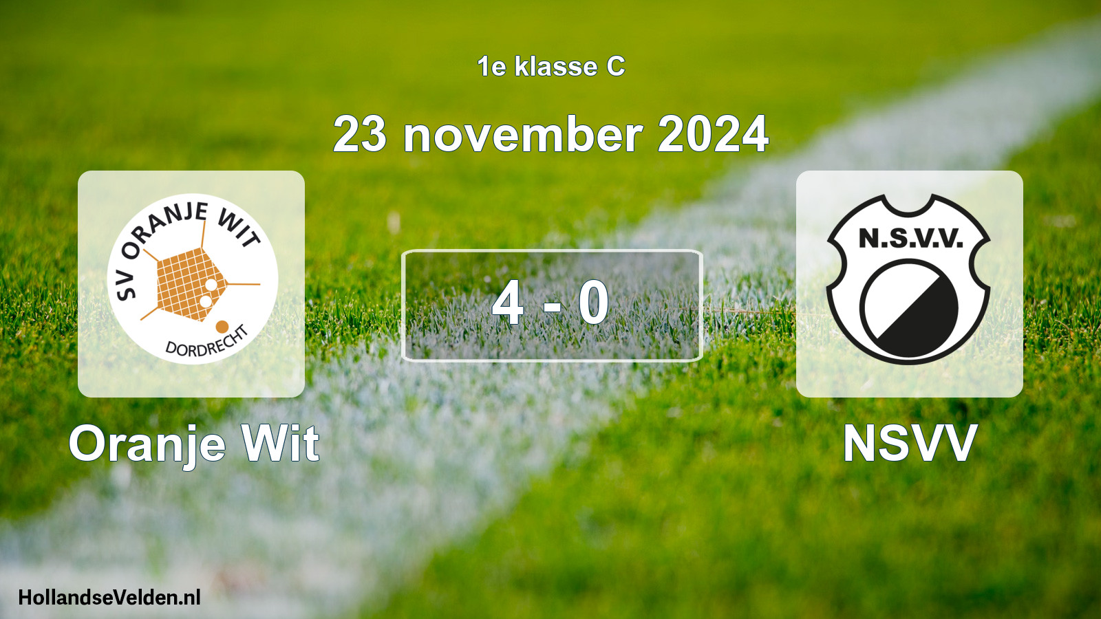Total number of matches played: Oranje Wit - NSVV 4 - 0 (23 November 2024)