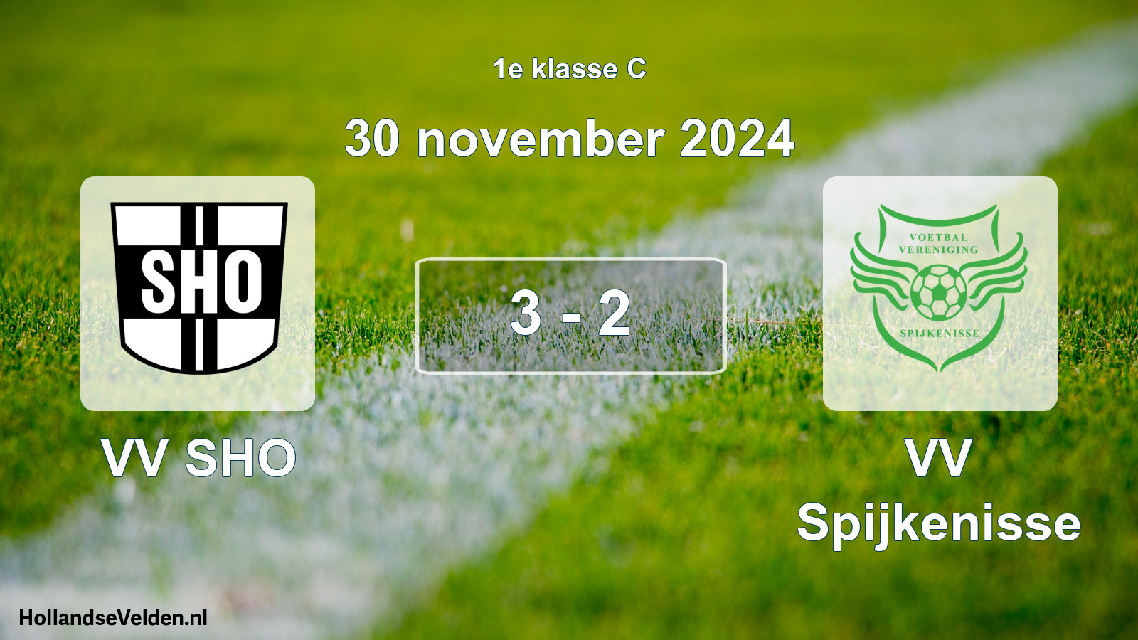 Total number of matches played: VV SHO - VV Spijkenisse 3 - 2 (30 November 2024)