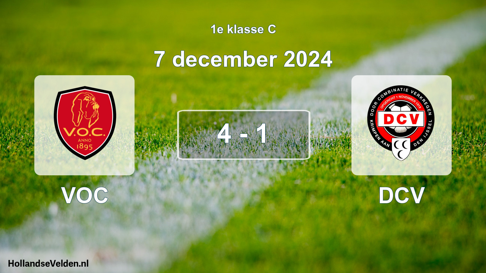 Total number of matches played: VOC - DCV 4 - 1 (7 December 2024)