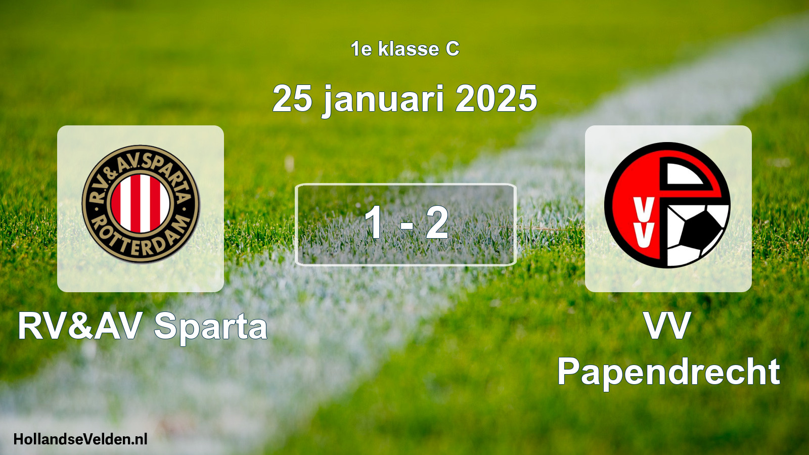 Total number of matches played: RV&AV Sparta - VV Papendrecht 1 - 2 (25 January 2025)