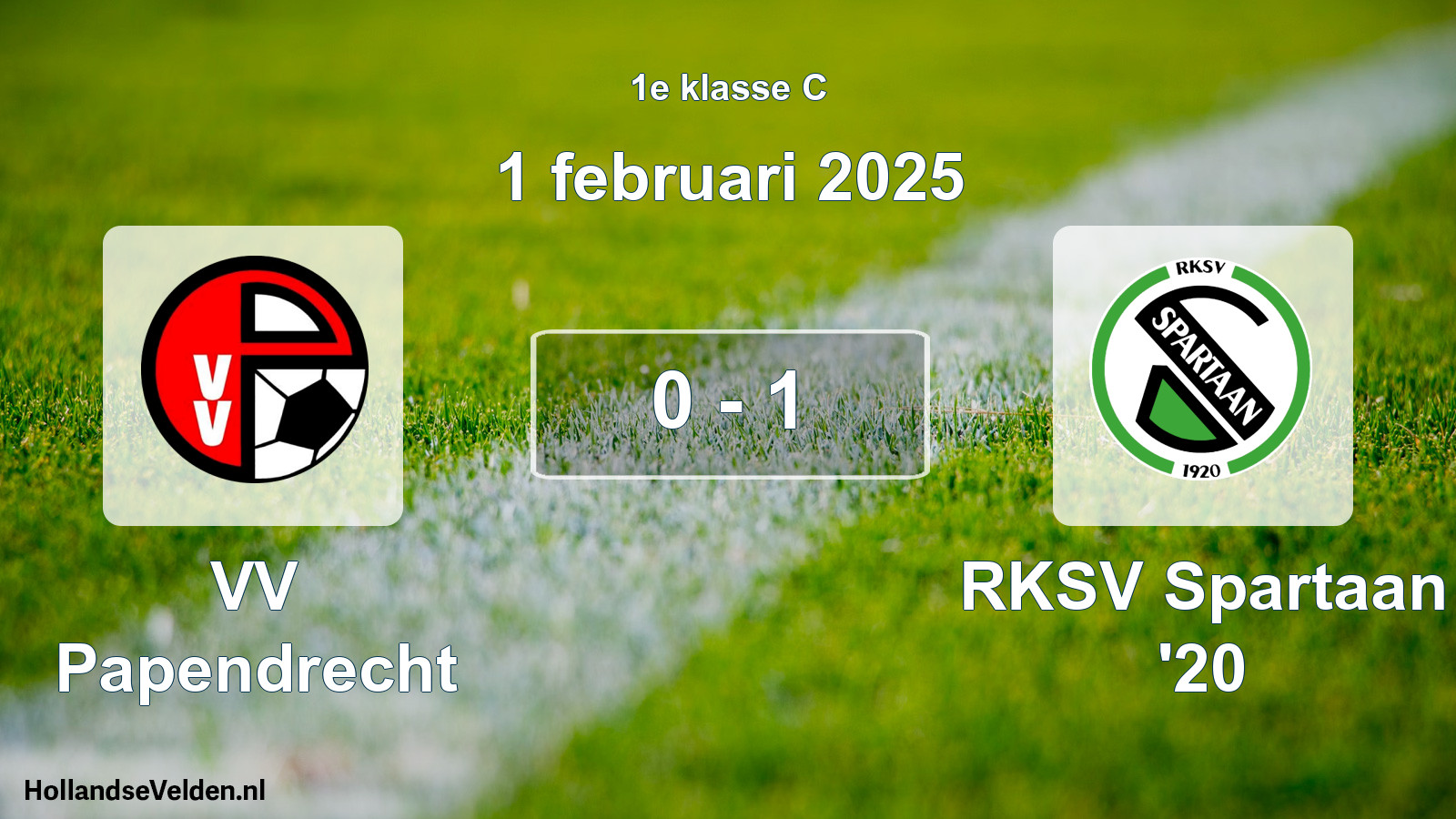 Total number of matches played: VV Papendrecht - RKSV Spartaan '20 0 - 1 (1 February 2025)