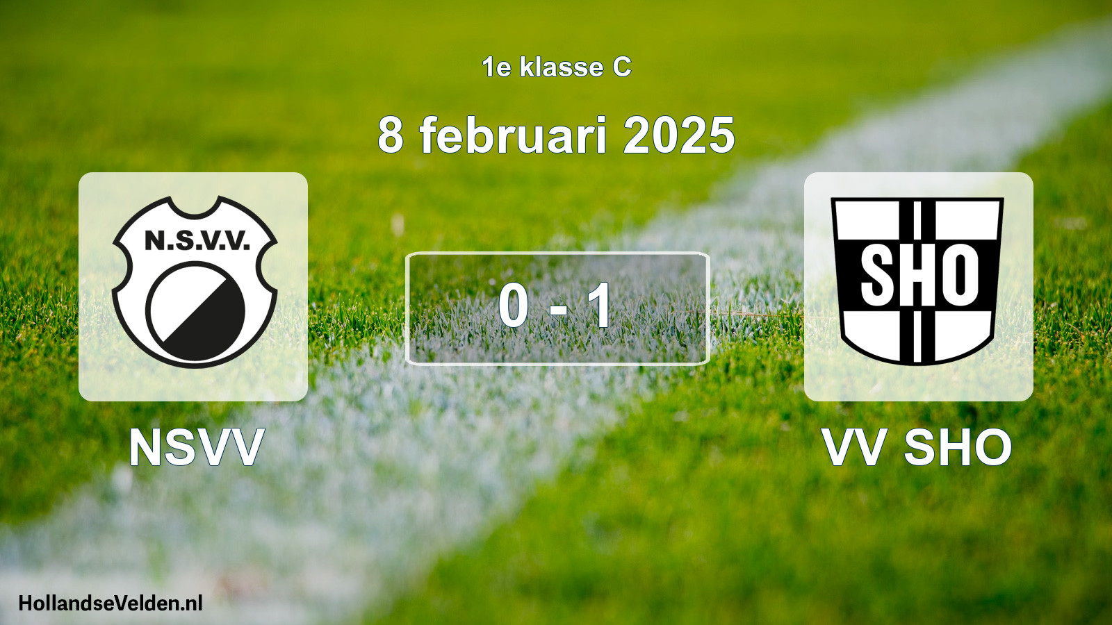 Total number of matches played: NSVV - VV SHO 0 - 1 (8 February 2025)