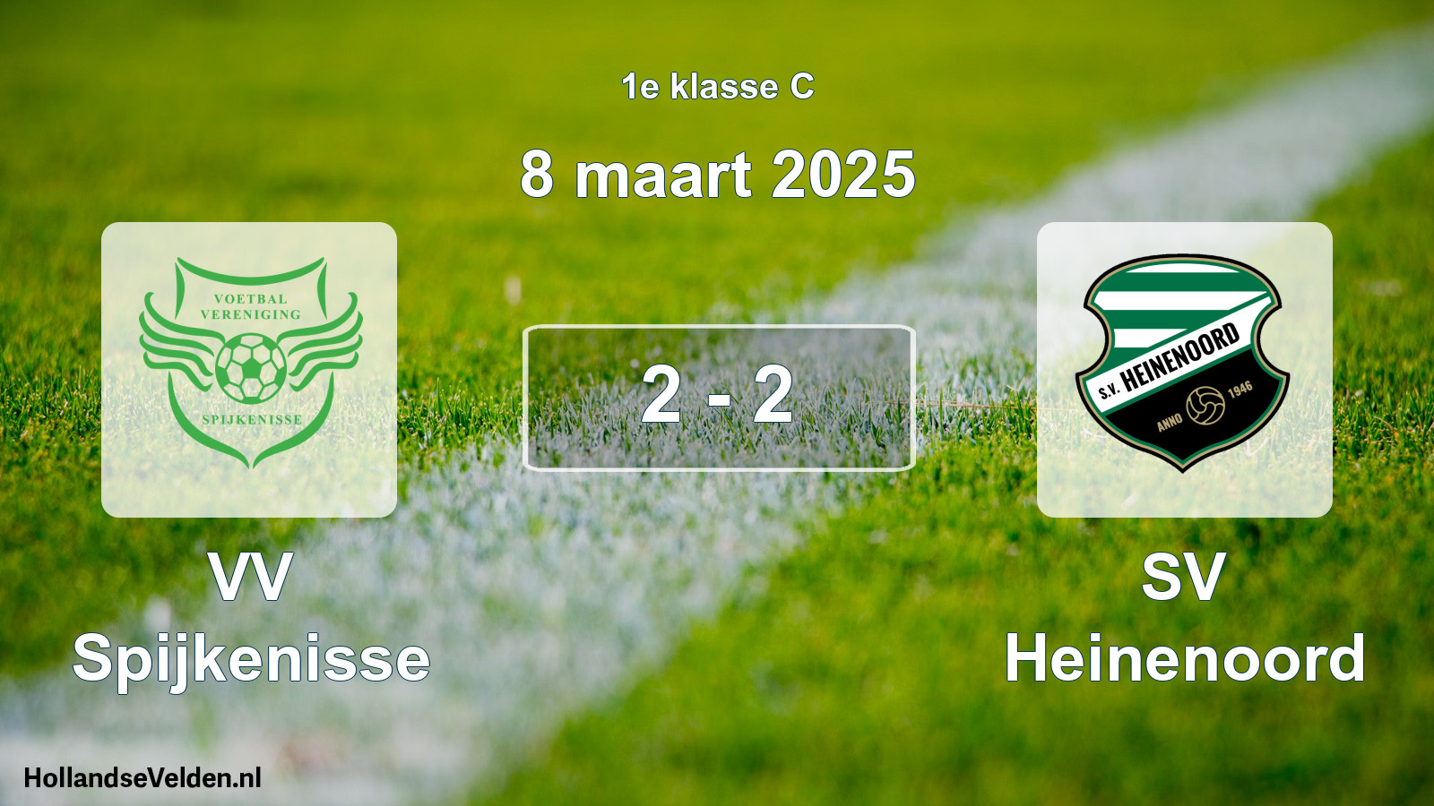 Total number of matches played: VV Spijkenisse - SV Heinenoord 2 - 2 (8 March 2025)